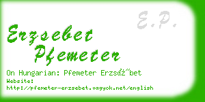 erzsebet pfemeter business card